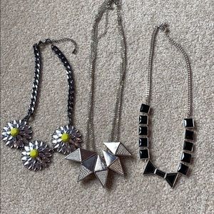 Silver statement necklace BUNDLE